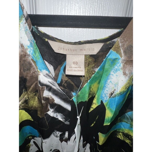 Jonathan Martin dress 12 flowy angel wing tropical belted Y2k Fairy Romantic New - Picture 5 of 12